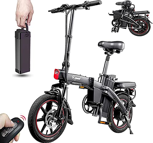 DYU Vélo Électrique Pliable,14 Pouces Smart Urban E-Bike ave